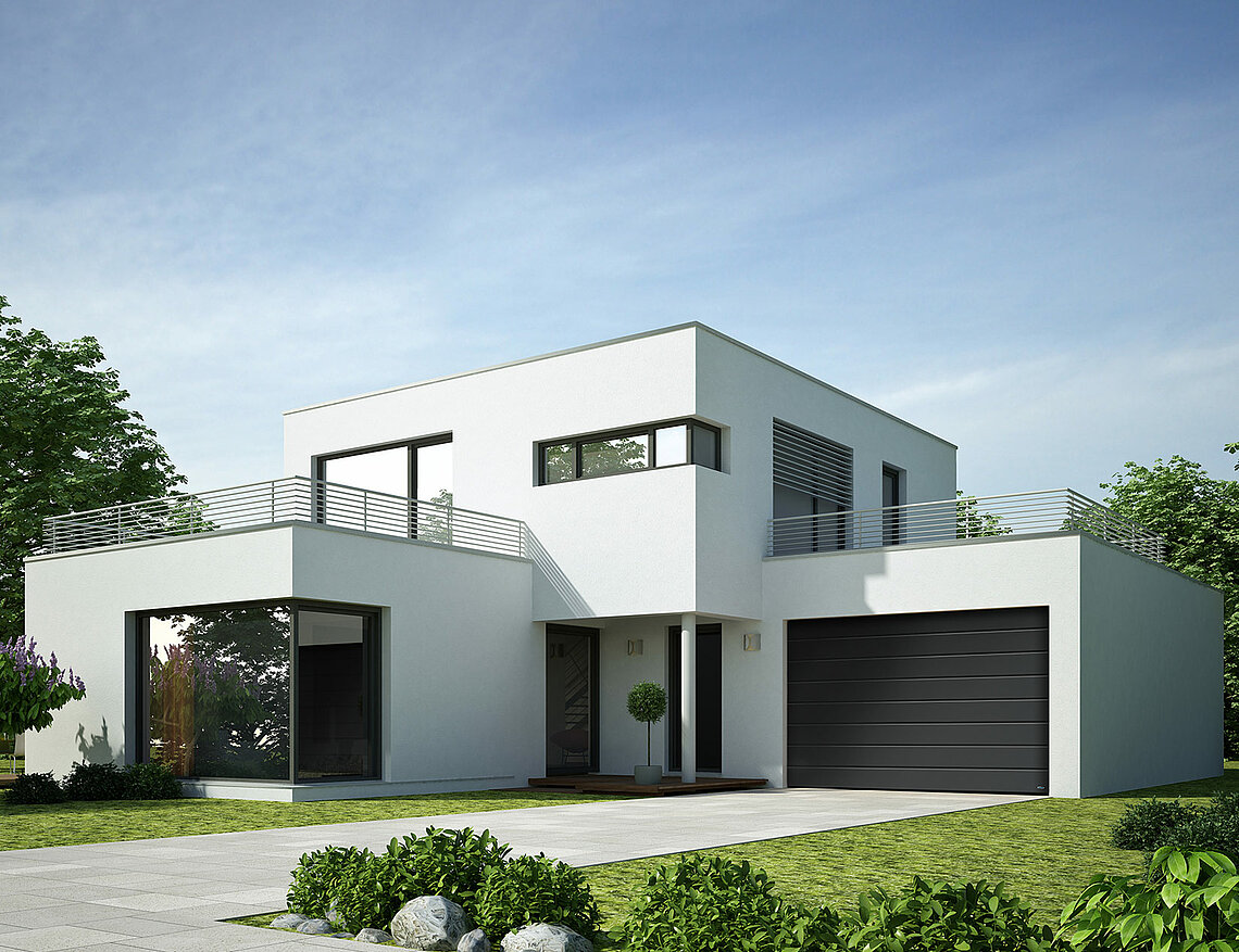 Garagen-Sektionaltor in dark grey